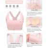 imageRUNNING GIRL High Impact Sports Bras for Women Racerback Adjustable Straps Sports Bras for Women with Sewn in PadsPink