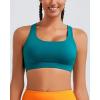 imageRUNNING GIRL High Impact Sports Bras for Women Racerback Adjustable Straps Sports Bras for Women with Sewn in PadsStorm Teal