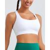imageRUNNING GIRL High Impact Sports Bras for Women Racerback Adjustable Straps Sports Bras for Women with Sewn in PadsWhite