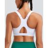 imageRUNNING GIRL High Impact Sports Bras for Women Racerback Adjustable Straps Sports Bras for Women with Sewn in PadsWhite