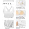 imageRUNNING GIRL High Impact Sports Bras for Women Racerback Adjustable Straps Sports Bras for Women with Sewn in PadsWhite