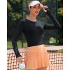 imageRUNNING GIRL Long Sleeve Workout Tops for Women Soft Crew Neck Basic Tight Cropped Top Casual Seamless ShirtAblack