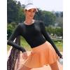 imageRUNNING GIRL Long Sleeve Workout Tops for Women Soft Crew Neck Basic Tight Cropped Top Casual Seamless ShirtAblack