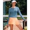 imageRUNNING GIRL Long Sleeve Workout Tops for Women Soft Crew Neck Basic Tight Cropped Top Casual Seamless ShirtAevening Blue