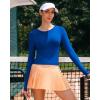 imageRUNNING GIRL Long Sleeve Workout Tops for Women Soft Crew Neck Basic Tight Cropped Top Casual Seamless ShirtAnavy