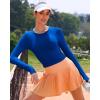 imageRUNNING GIRL Long Sleeve Workout Tops for Women Soft Crew Neck Basic Tight Cropped Top Casual Seamless ShirtAnavy