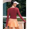 imageRUNNING GIRL Long Sleeve Workout Tops for Women Soft Crew Neck Basic Tight Cropped Top Casual Seamless ShirtAred
