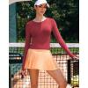 imageRUNNING GIRL Long Sleeve Workout Tops for Women Soft Crew Neck Basic Tight Cropped Top Casual Seamless ShirtAred