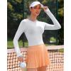 imageRUNNING GIRL Long Sleeve Workout Tops for Women Soft Crew Neck Basic Tight Cropped Top Casual Seamless ShirtAwhite