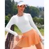 imageRUNNING GIRL Long Sleeve Workout Tops for Women Soft Crew Neck Basic Tight Cropped Top Casual Seamless ShirtAwhite