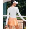 imageRUNNING GIRL Long Sleeve Workout Tops for Women Soft Crew Neck Basic Tight Cropped Top Casual Seamless ShirtAwhite