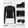 imageRUNNING GIRL Long Sleeve Yoga Shirts for Women Soft Fitted Seamless Stretchy Casual Crew Neck Athletic Basic ShirtAblack