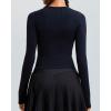 imageRUNNING GIRL Long Sleeve Yoga Shirts for Women Soft Fitted Seamless Stretchy Casual Crew Neck Athletic Basic ShirtAblack