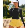 imageRUNNING GIRL Long Sleeve Yoga Shirts for Women Soft Fitted Seamless Stretchy Casual Crew Neck Athletic Basic ShirtAblack