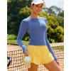 imageRUNNING GIRL Long Sleeve Yoga Shirts for Women Soft Fitted Seamless Stretchy Casual Crew Neck Athletic Basic ShirtAlight Blue