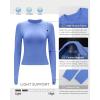 imageRUNNING GIRL Long Sleeve Yoga Shirts for Women Soft Fitted Seamless Stretchy Casual Crew Neck Athletic Basic ShirtAlight Blue