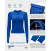 imageRUNNING GIRL Long Sleeve Yoga Shirts for Women Soft Fitted Seamless Stretchy Casual Crew Neck Athletic Basic ShirtAnavy Blue