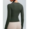 imageRUNNING GIRL Long Sleeve Yoga Shirts for Women Soft Fitted Seamless Stretchy Casual Crew Neck Athletic Basic ShirtAslate Green