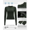 imageRUNNING GIRL Long Sleeve Yoga Shirts for Women Soft Fitted Seamless Stretchy Casual Crew Neck Athletic Basic ShirtAslate Green