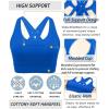 imageRUNNING GIRL Sports Bra for Women High SupportMolded Cup Strappy Running High Impact Sports Bras for WomenBlue