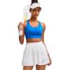 imageRUNNING GIRL Sports Bra for Women High SupportMolded Cup Strappy Running High Impact Sports Bras for WomenBlue