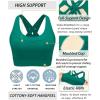 imageRUNNING GIRL Sports Bra for Women High SupportMolded Cup Strappy Running High Impact Sports Bras for WomenDark Green
