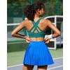 imageRUNNING GIRL Sports Bra for Women High SupportMolded Cup Strappy Running High Impact Sports Bras for WomenDark Green