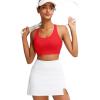 imageRUNNING GIRL Sports Bra for Women High SupportMolded Cup Strappy Running High Impact Sports Bras for WomenDeep Red