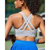 imageRUNNING GIRL Sports Bra for Women High SupportMolded Cup Strappy Running High Impact Sports Bras for WomenGrey