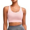 imageRUNNING GIRL Sports Bra for Women High SupportMolded Cup Strappy Running High Impact Sports Bras for WomenPink