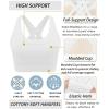 imageRUNNING GIRL Sports Bra for Women High SupportMolded Cup Strappy Running High Impact Sports Bras for WomenWhite