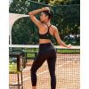 imageRUNNING GIRL Sports Bra for Women Ruched V Neck  Y Back Spaghetti Sports Bra with Removeable Pads Best for AC CupsBlack
