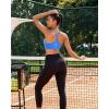 imageRUNNING GIRL Sports Bra for Women Ruched V Neck  Y Back Spaghetti Sports Bra with Removeable Pads Best for AC CupsBlue