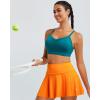 imageRUNNING GIRL Sports Bra for Women Ruched V Neck  Y Back Spaghetti Sports Bra with Removeable Pads Best for AC CupsDark Green