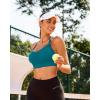 imageRUNNING GIRL Sports Bra for Women Ruched V Neck  Y Back Spaghetti Sports Bra with Removeable Pads Best for AC CupsDark Green