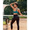 imageRUNNING GIRL Sports Bra for Women Ruched V Neck  Y Back Spaghetti Sports Bra with Removeable Pads Best for AC CupsDark Green