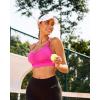 imageRUNNING GIRL Sports Bra for Women Ruched V Neck  Y Back Spaghetti Sports Bra with Removeable Pads Best for AC CupsHot Pink