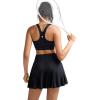 imageRUNNING GIRL Sports Bra for WomenAdjustable Straps Molded Cup High Impact Sports Bra with Sewn in PadsBlack