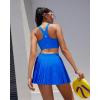 imageRUNNING GIRL Sports Bra for WomenAdjustable Straps Molded Cup High Impact Sports Bra with Sewn in PadsSparkle Blue