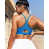imageRUNNING GIRL Sports Bra for WomenY Back Molded Cup Medium Impact Sports Bras for Women with Sewn in PadsDark Blue