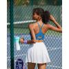 imageRUNNING GIRL Sports Bra for WomenY Back Molded Cup Medium Impact Sports Bras for Women with Sewn in PadsDark Blue