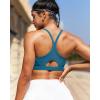 imageRUNNING GIRL Sports Bra for WomenY Back Molded Cup Medium Impact Sports Bras for Women with Sewn in PadsDeep Blue