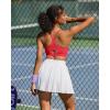 imageRUNNING GIRL Sports Bra for WomenY Back Molded Cup Medium Impact Sports Bras for Women with Sewn in PadsDeep Red