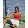 imageRUNNING GIRL Sports Bra for WomenY Back Molded Cup Medium Impact Sports Bras for Women with Sewn in PadsDeep Red