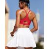 imageRUNNING GIRL Sports Bra for WomenY Back Molded Cup Medium Impact Sports Bras for Women with Sewn in PadsDeep Red