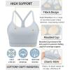 imageRUNNING GIRL Sports Bra for WomenY Back Molded Cup Medium Impact Sports Bras for Women with Sewn in PadsGrey