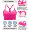 imageRUNNING GIRL Sports Bra for WomenY Back Molded Cup Medium Impact Sports Bras for Women with Sewn in PadsHot Pink