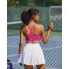 imageRUNNING GIRL Sports Bra for WomenY Back Molded Cup Medium Impact Sports Bras for Women with Sewn in PadsHot Pink