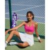 imageRUNNING GIRL Sports Bra for WomenY Back Molded Cup Medium Impact Sports Bras for Women with Sewn in PadsHot Pink