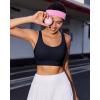 imageRUNNING GIRL Sports Bras for Women High Support Adjustable Straps High Impact Molded Cup Sports Bra with Sewn in PadsBlack